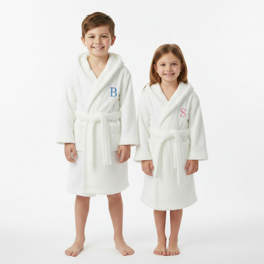 Kids Hooded Plush Robe