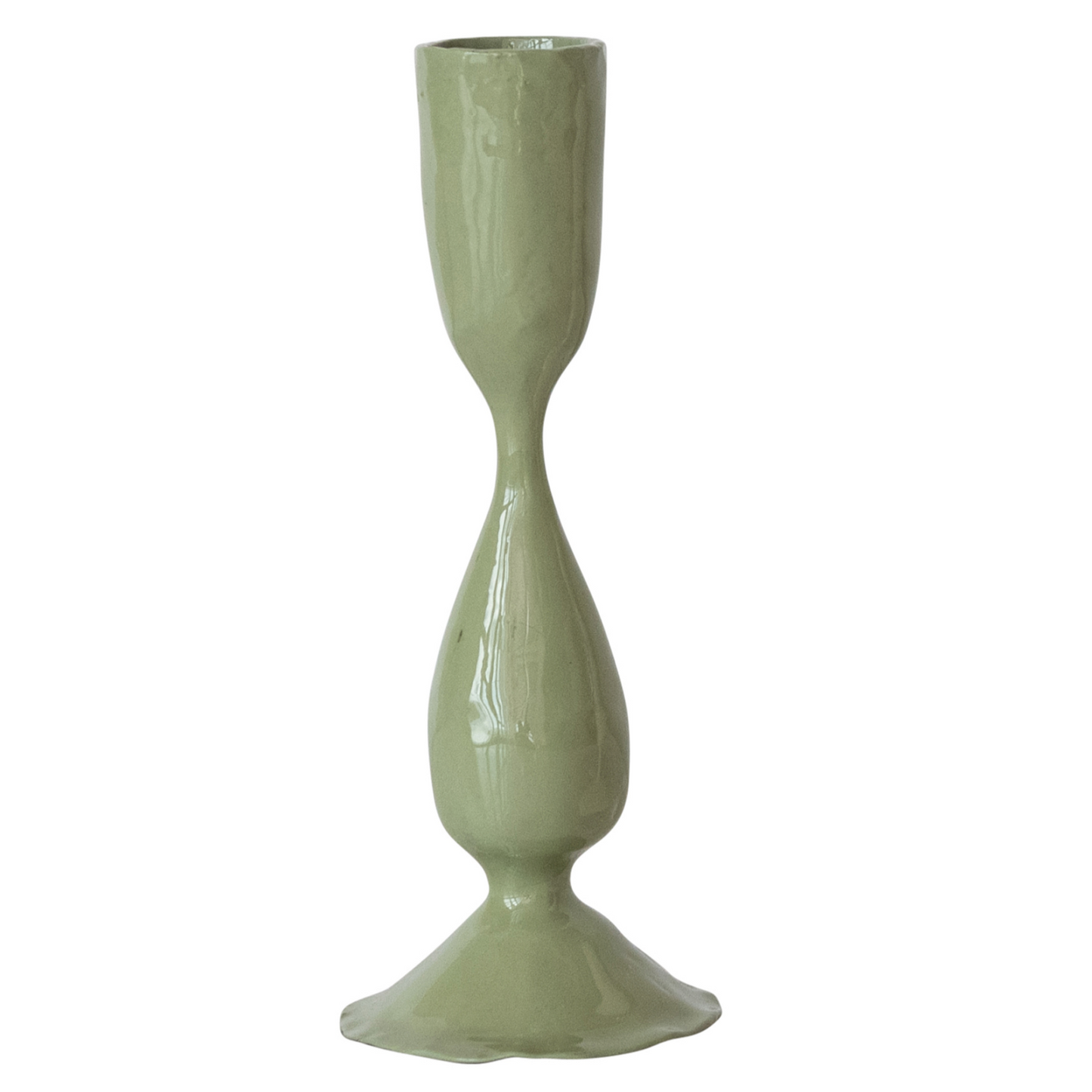 Hazel Mazel Enameled Candlesticks, Medium