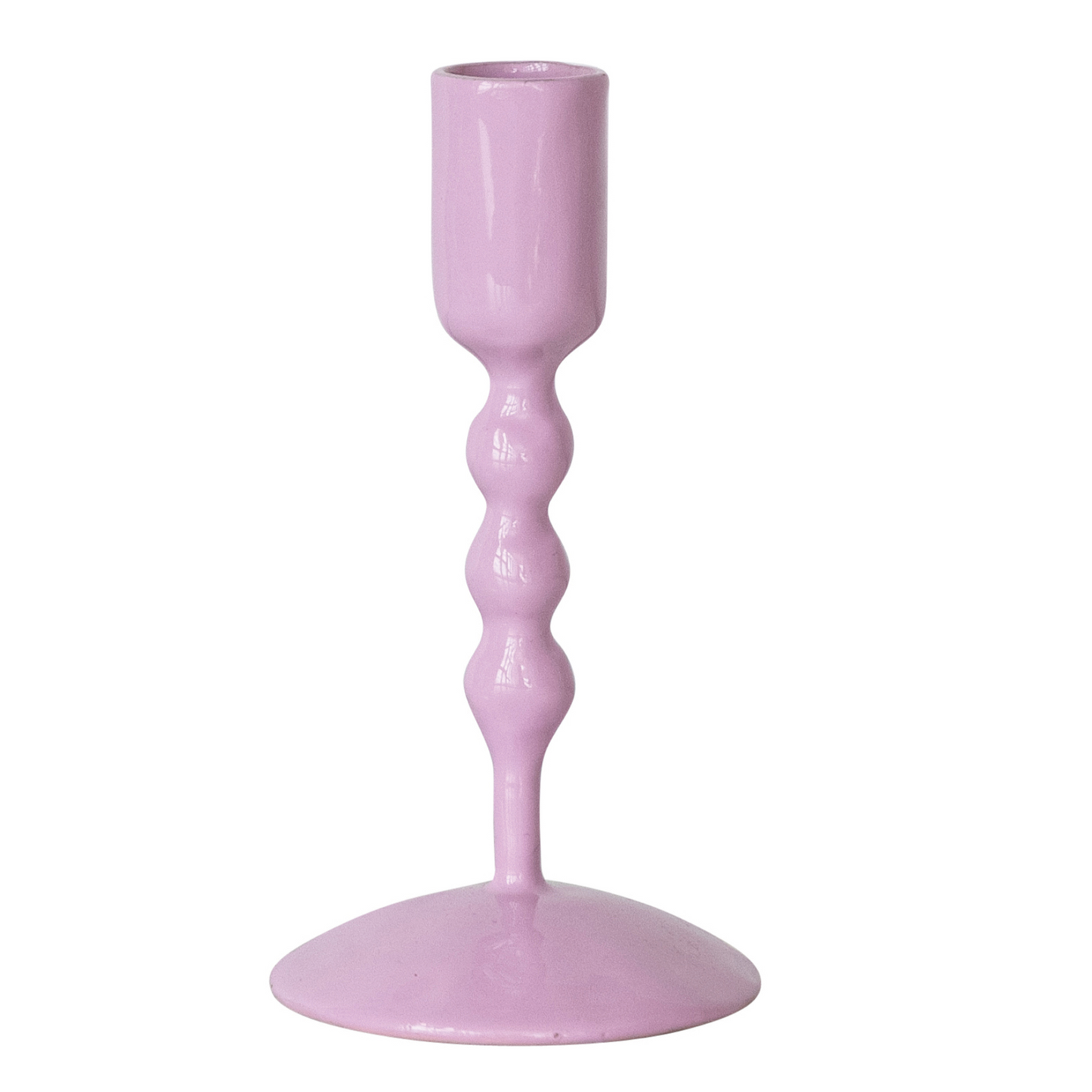 Hazel Mazel Enameled Candlesticks, Medium