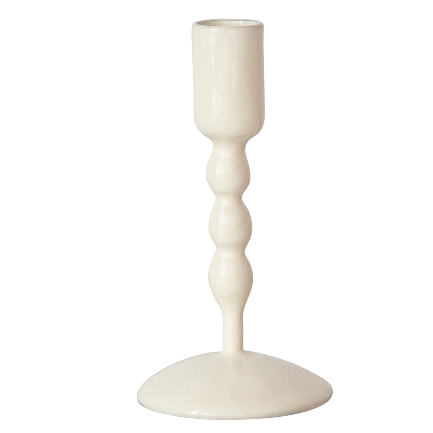 Hazel Mazel Enameled Candlesticks, Medium