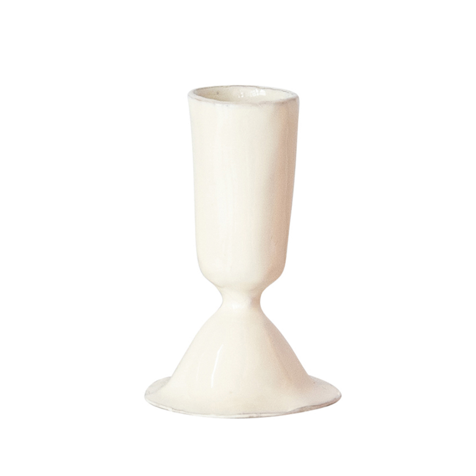 Hazel Mazel Enameled Candlesticks, Small