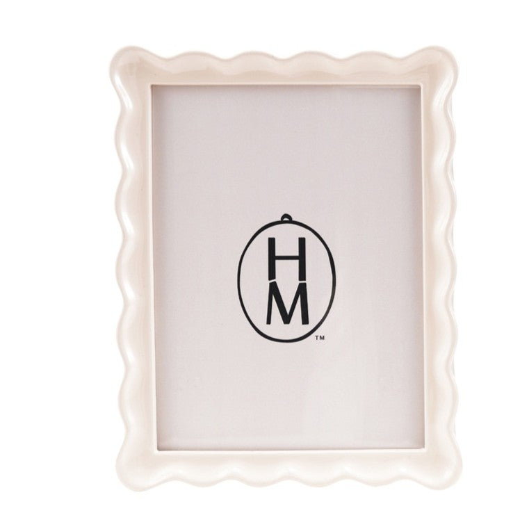 Hazel Mazel Resin Scalloped Photo Frame, Large