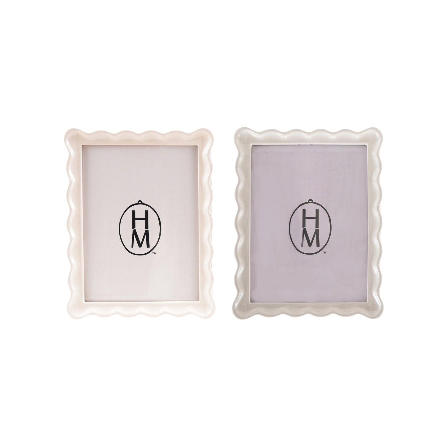 Hazel Mazel Resin Scalloped Photo Frame, Large