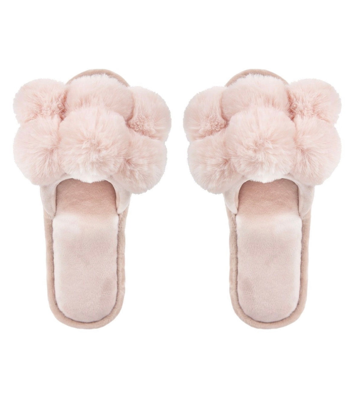 The Pompom Open Toe Plush Slipper