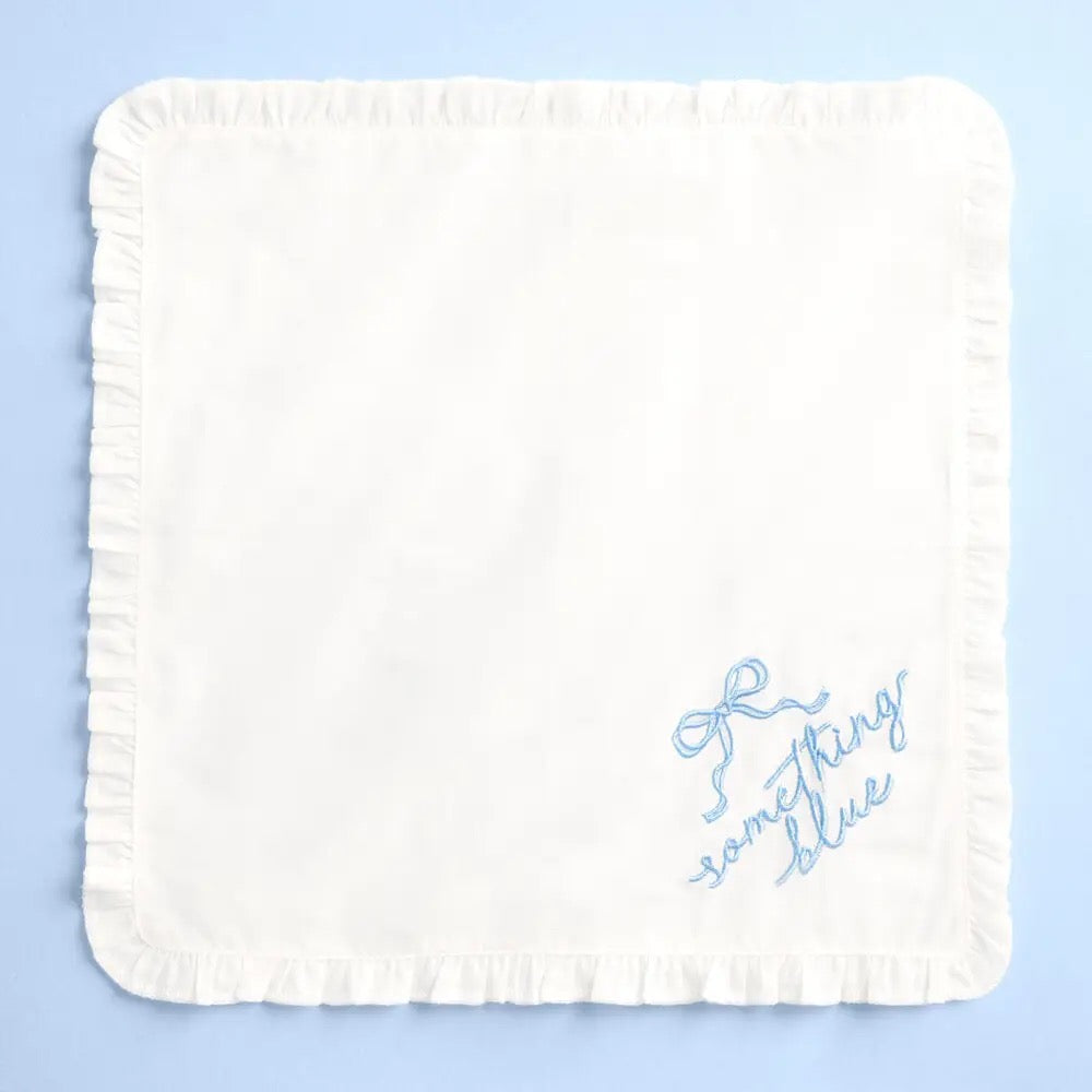 Something Blue Embroidered Handkerchief