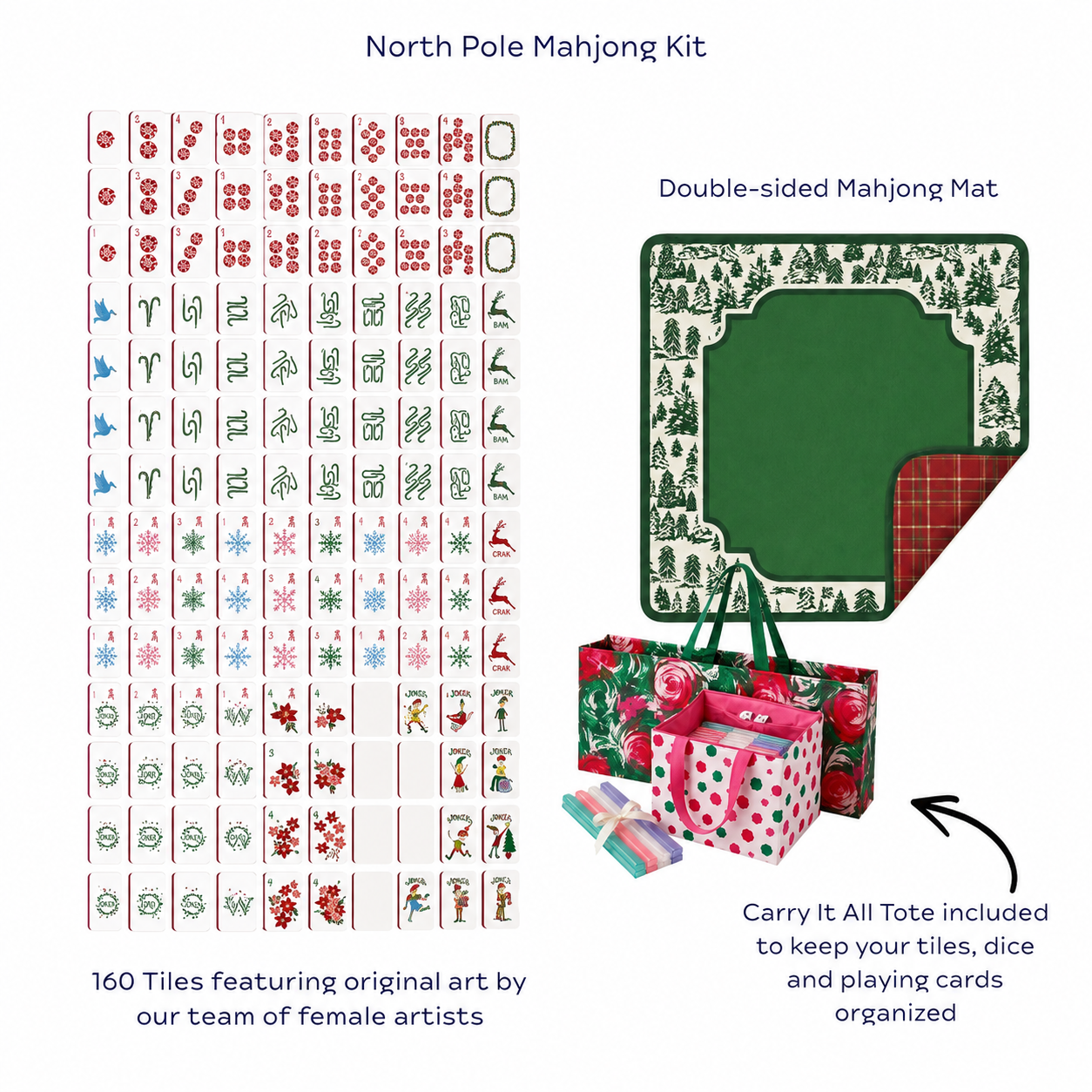 North Pole Mahjong Tile Kit