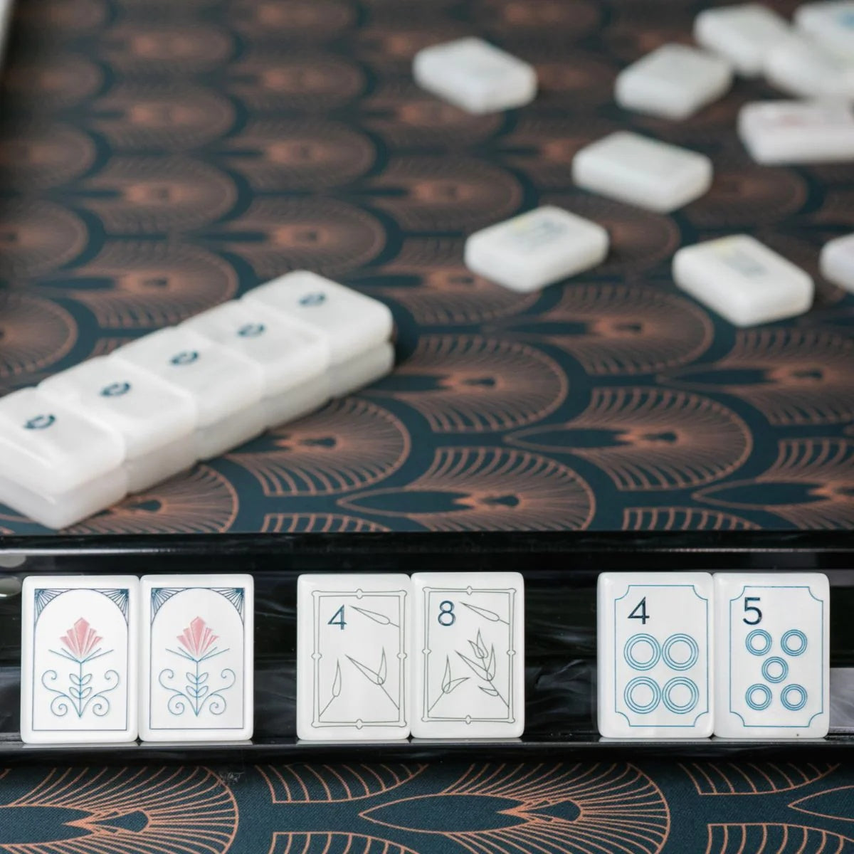 Black Mother of Pearl Mahjong Racks - photo 3