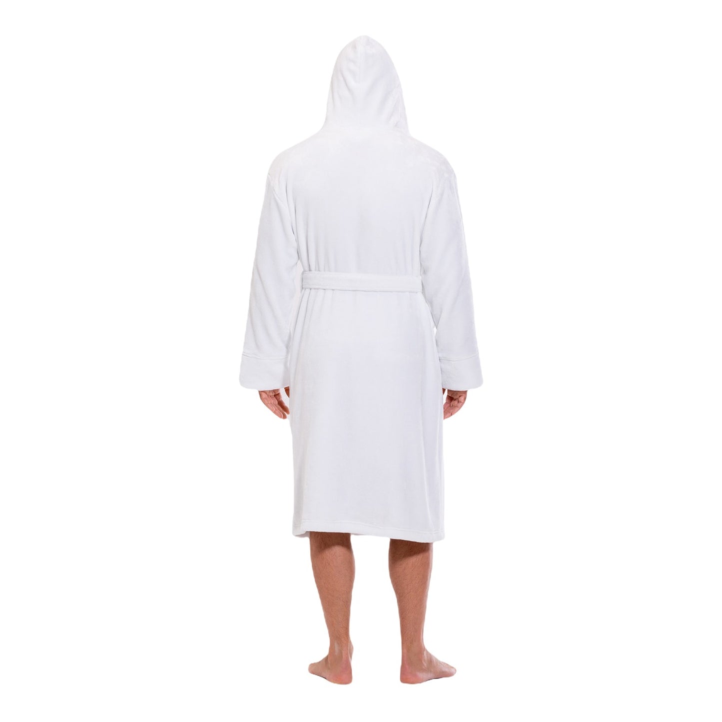 Hooded Plush Bathrobe for Men