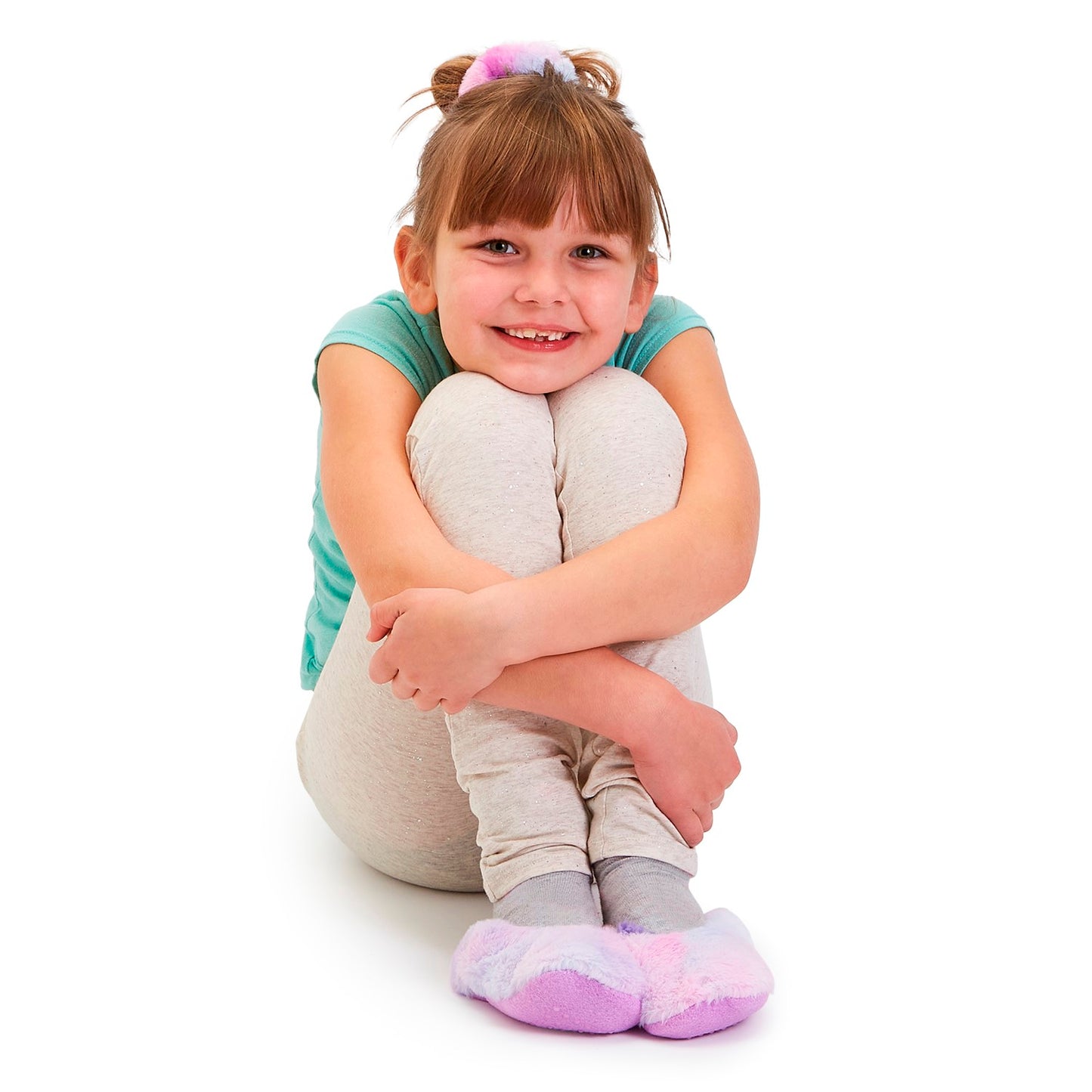 The Fuzzy Slipper and Scrunchie Set for Kids - Tie Dye