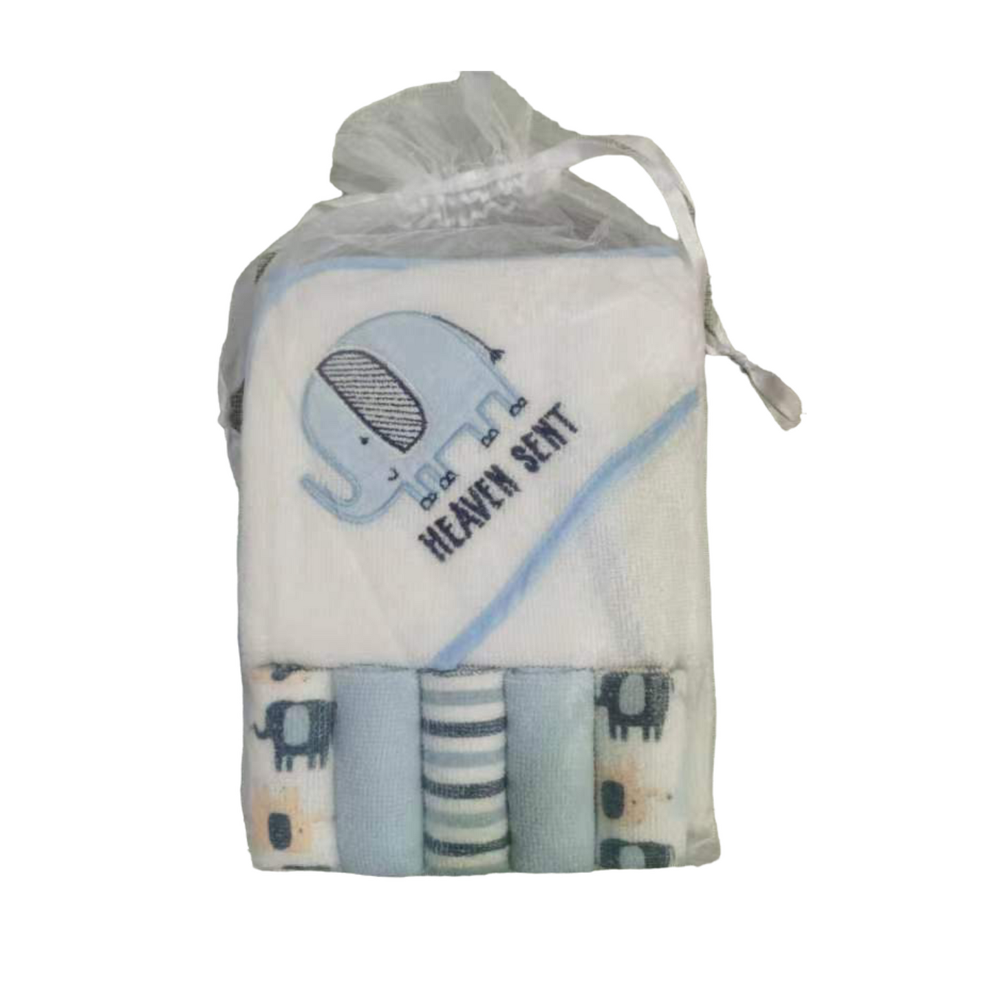 Terrycloth Hooded Wrap and Wash Set