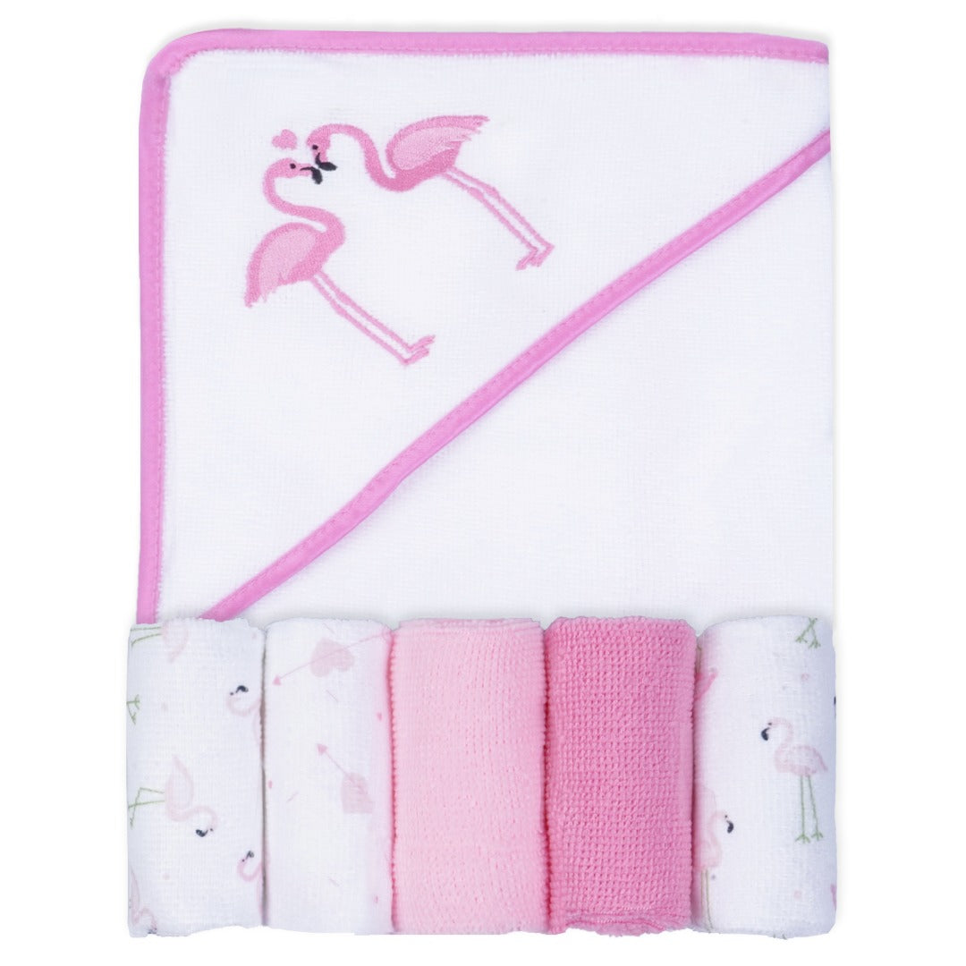 Terrycloth Hooded Wrap and Wash Set