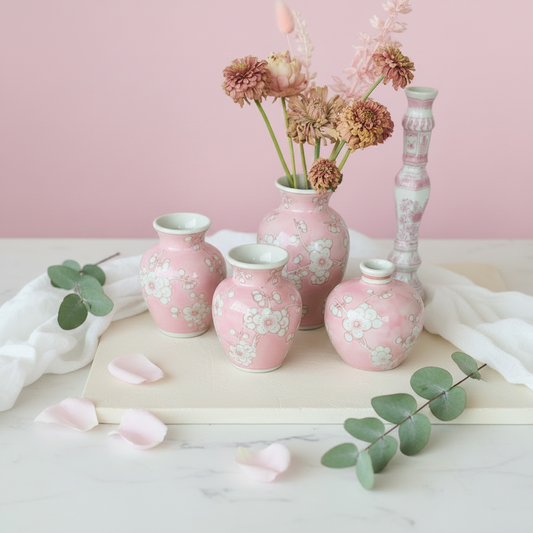 Hazel Mazel Cherry Blossom Vase - set of 3