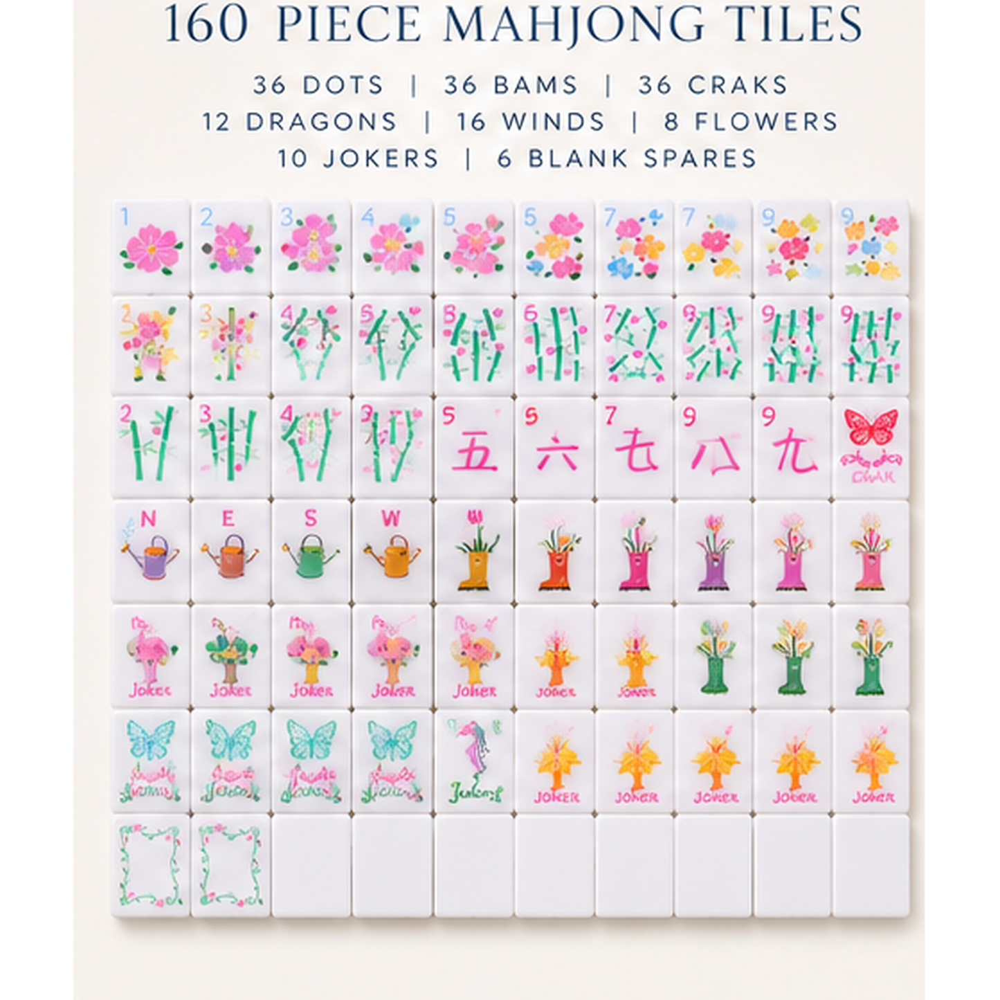 Fairy Garden Travel Mahjong Set