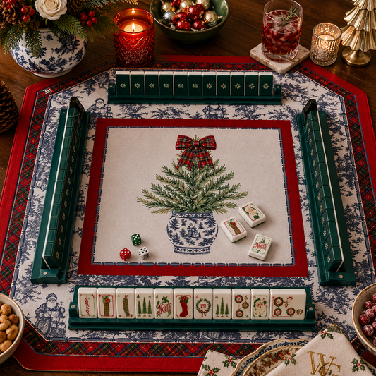 Christmas Toile Noel Holiday Mat