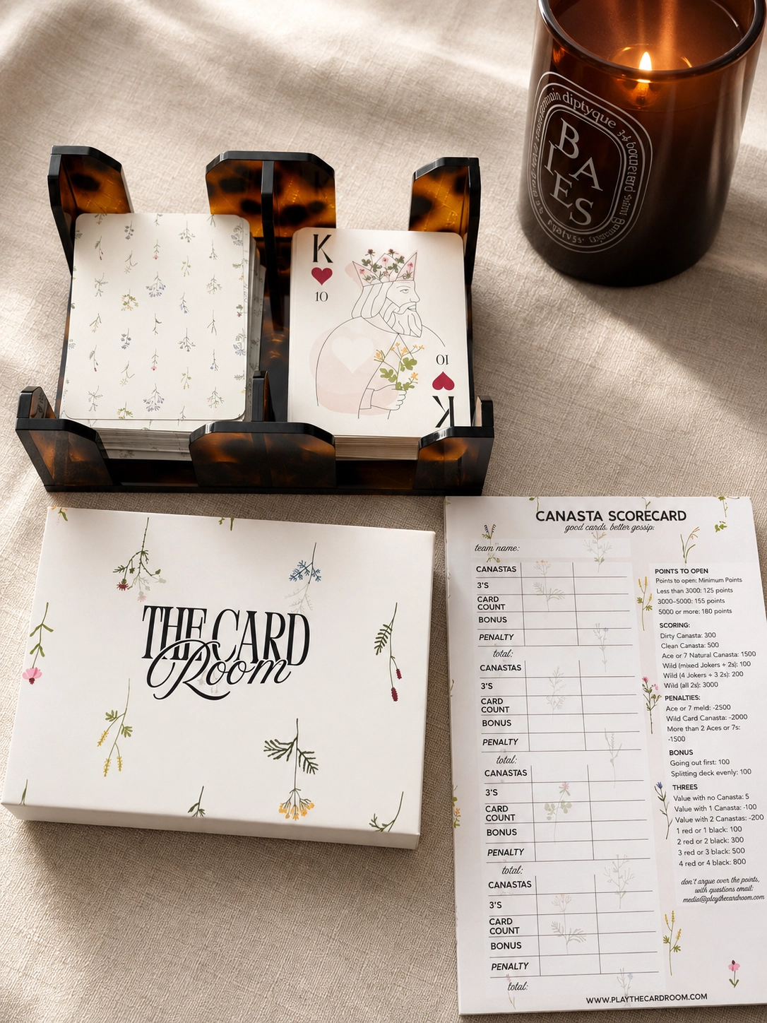 Garden Floral Canasta Cards