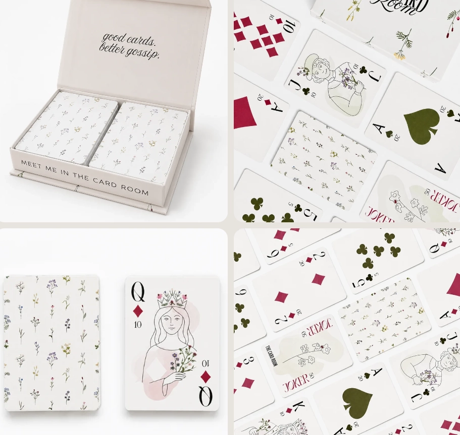 Garden Floral Canasta Cards