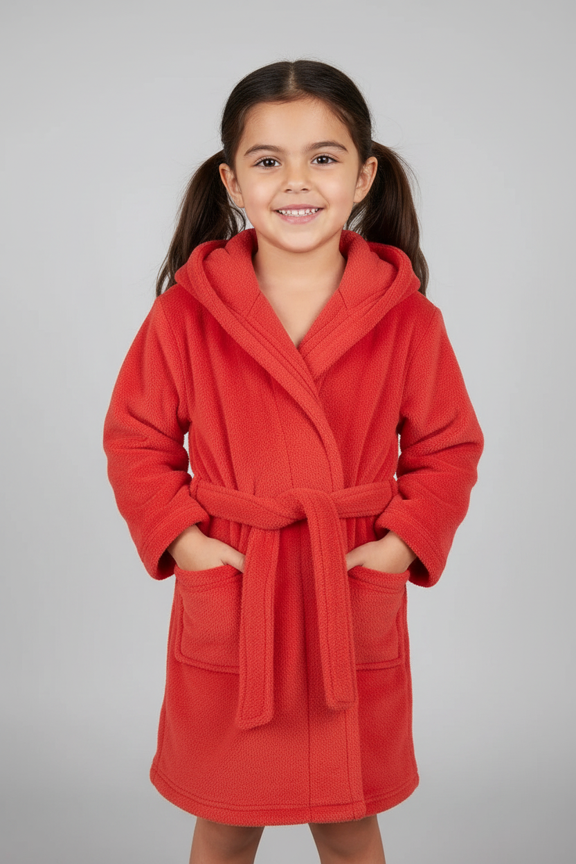 Kids Hooded Plush Robe