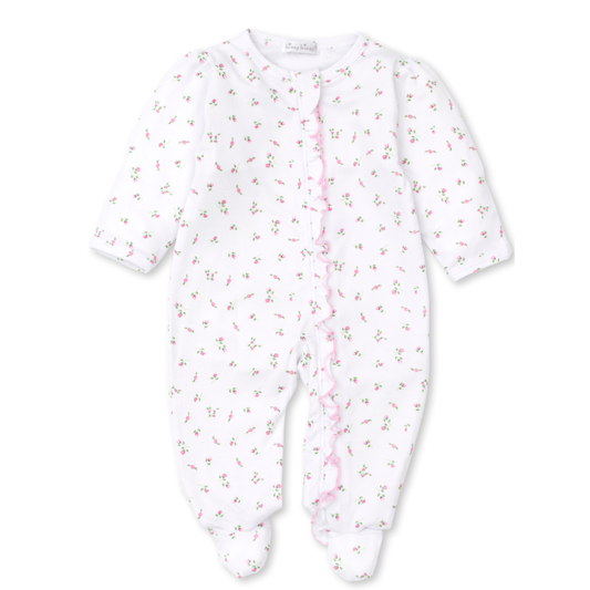 Kissy Kissy Garden Roses Ruffle Zip Footie