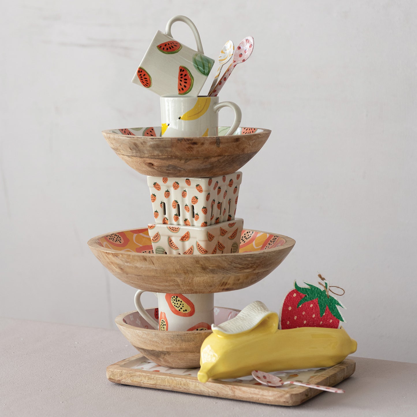Stoneware Berry Basket