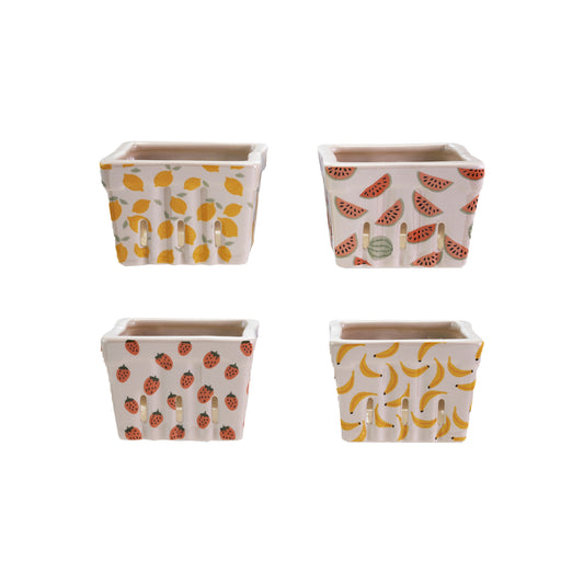 Stoneware Berry Basket