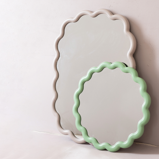 Hazel Mazel Scalloped Resin Wall Mirror