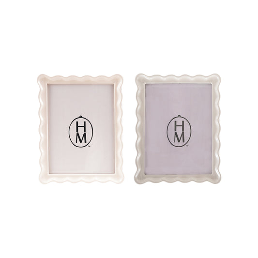 Hazel Mazel Resin Scalloped Photo Frame, Large