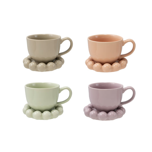 Hazel Mazel Stoneware Ball Mug, Set of 2