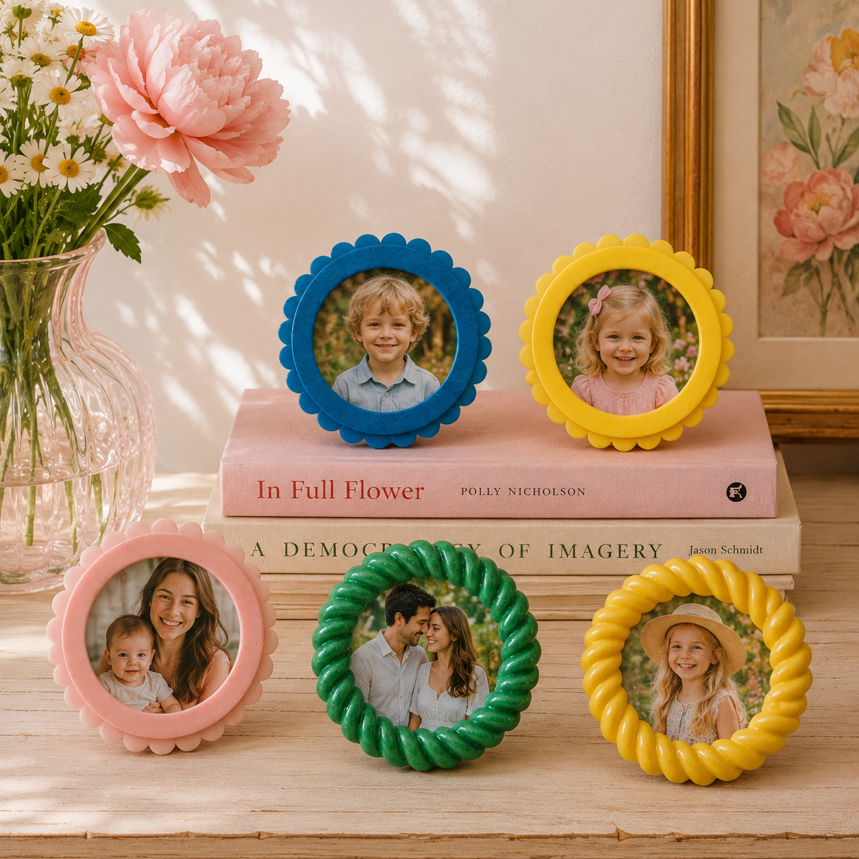Hazel Mazel Resin Scalloped/Twisted Photo Frame