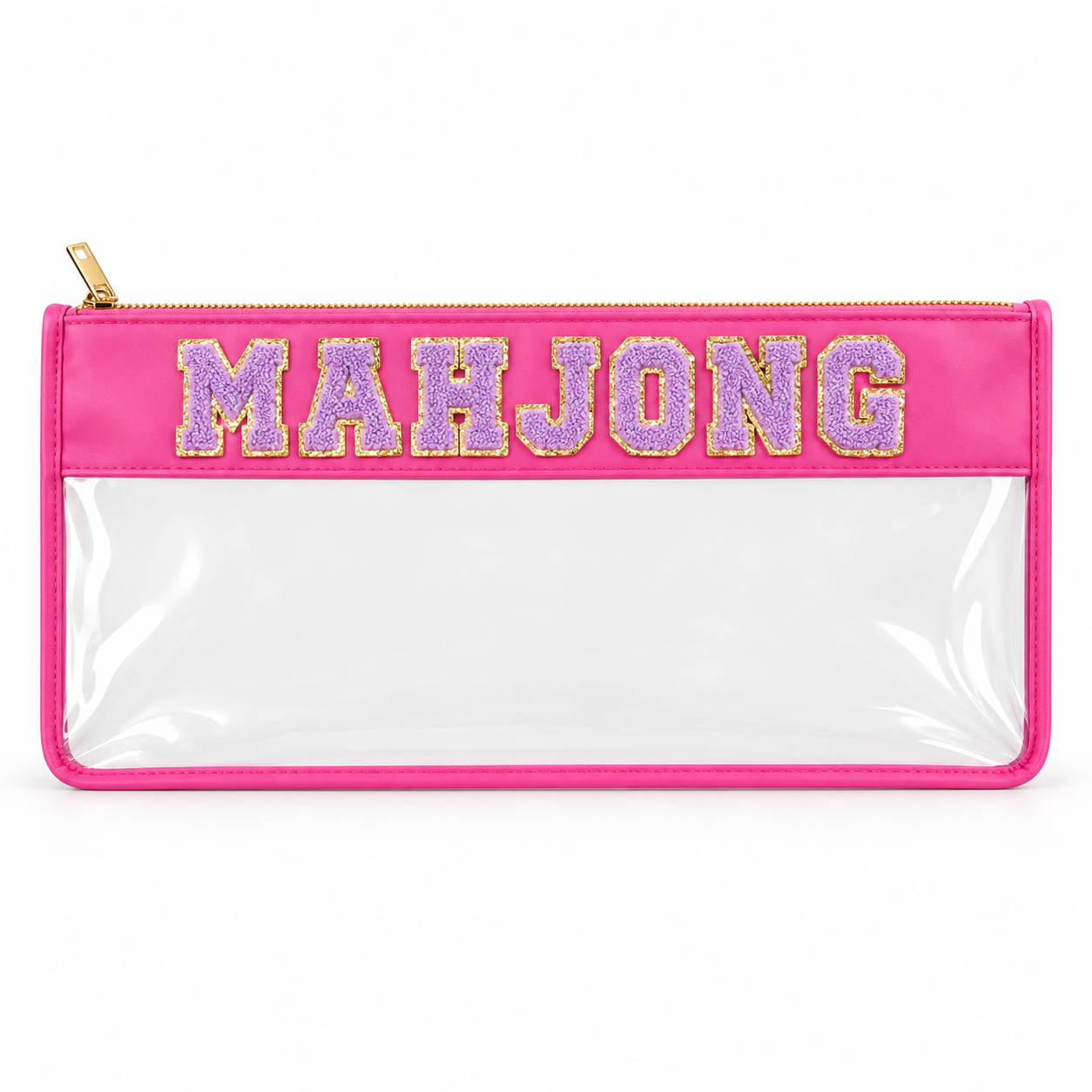 Mahjong Tile Storage Bag Hot Pink