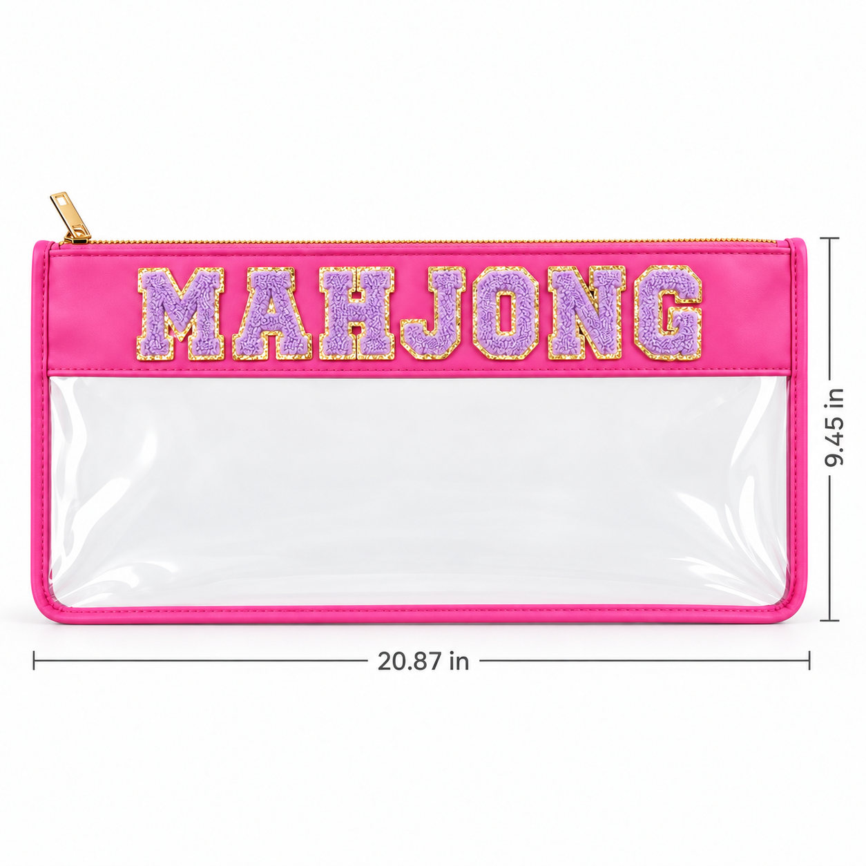 Mahjong Tile Storage Bag Hot Pink