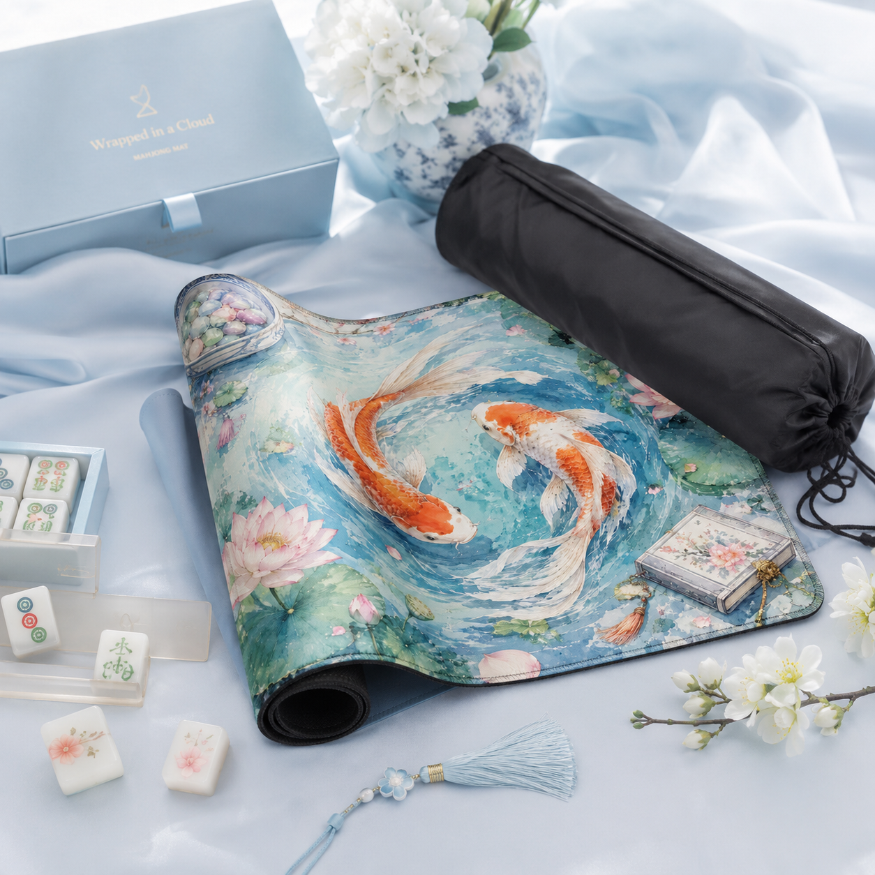 Koi Pond Mahjong Mat