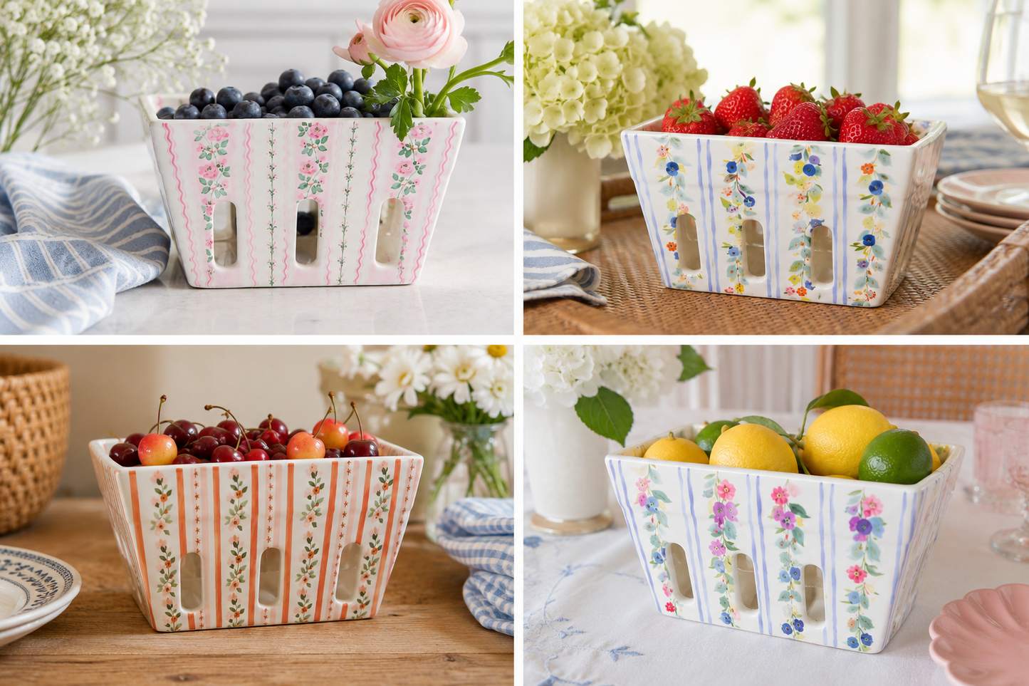 Stoneware Berry Basket