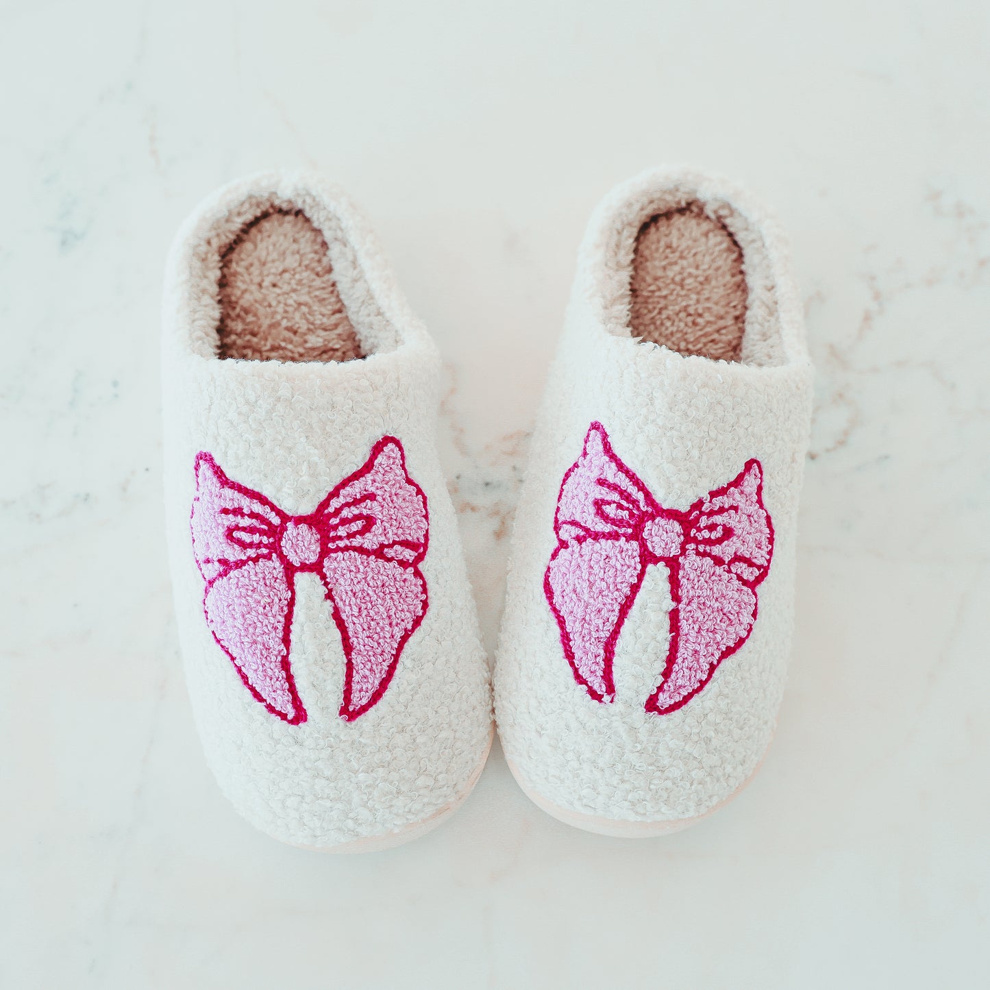 The Dream Collection: Pink Bow Slippers