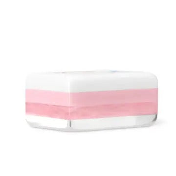 Ballet Pink mahjong set with matching hand-painted dice and velvet pouch