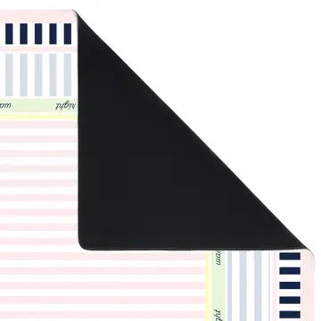 Cabana Stripe mahjong mat with its reusable storage tube