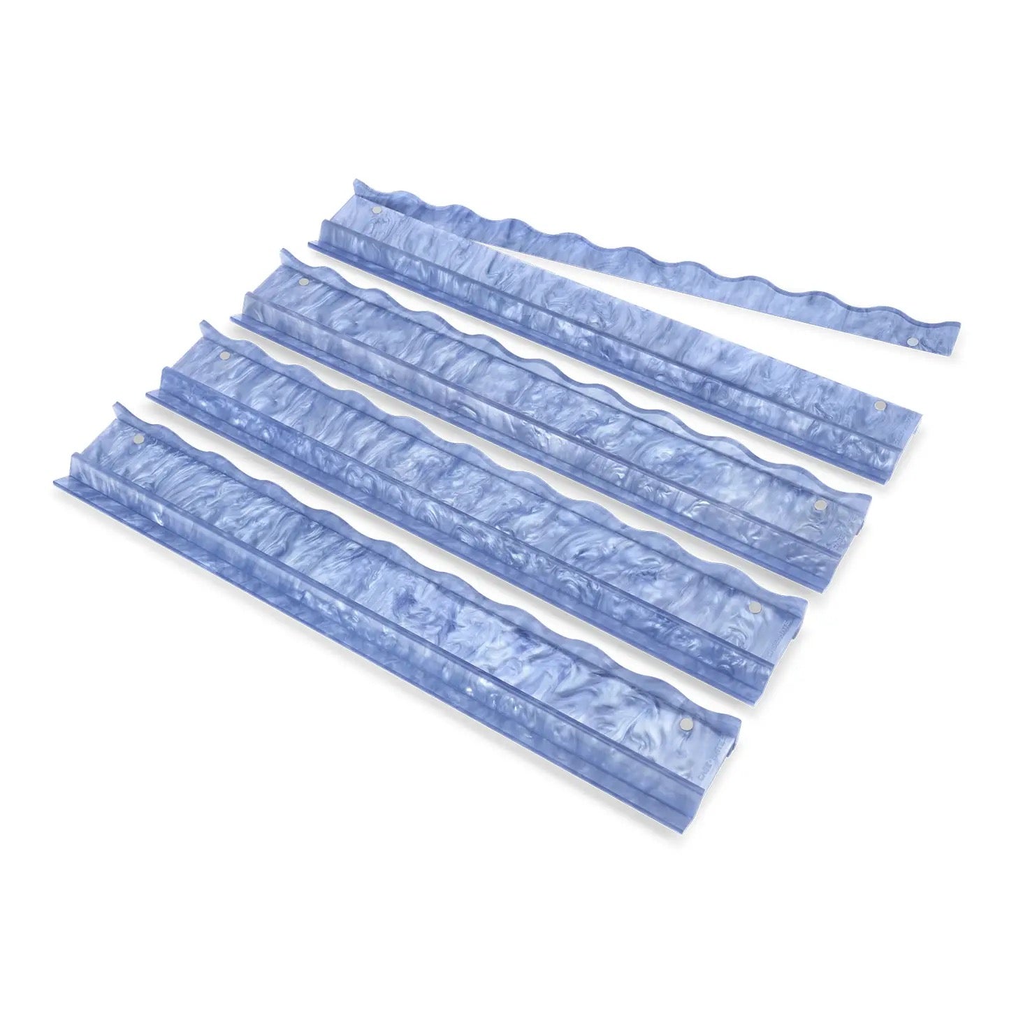 Carolina Blue Acrylic Mahjong Racks & Magnetic Pushers