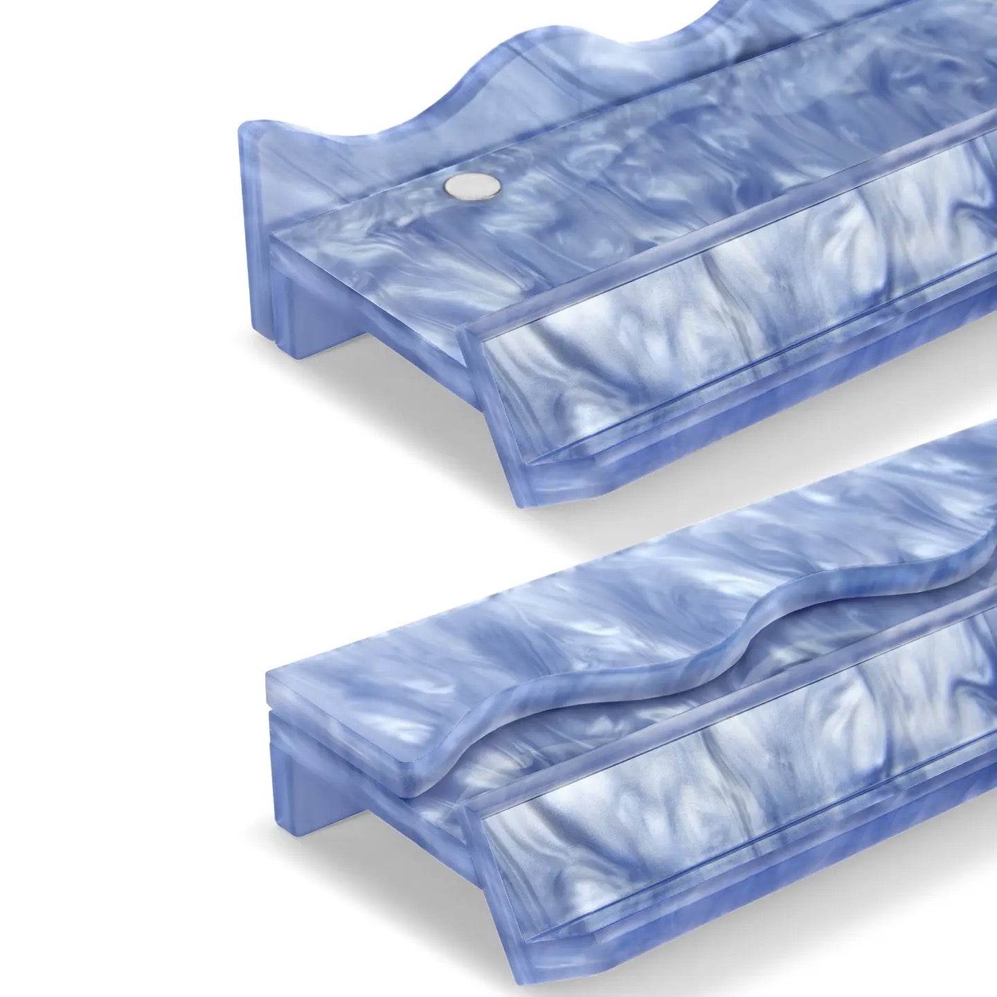 Carolina Blue Acrylic Mahjong Racks & Magnetic Pushers