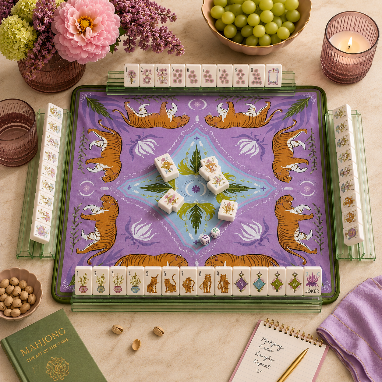 Moon Tiger Double Sided Mahjong Mat - photo 2