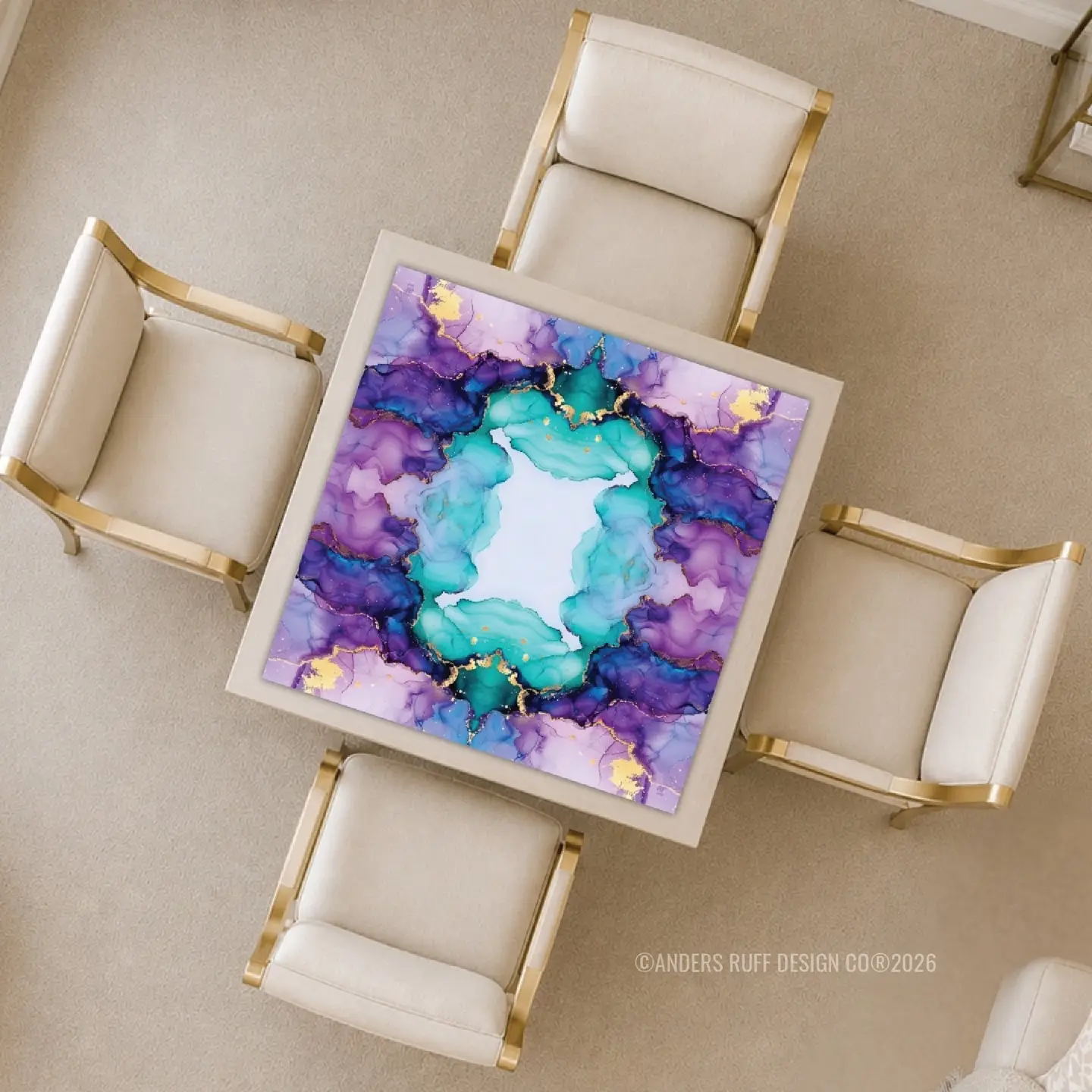 Amethyst Tide Mahjong Mat
