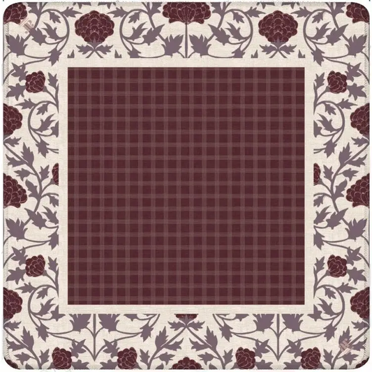 Burgundy Grove mahjong mat