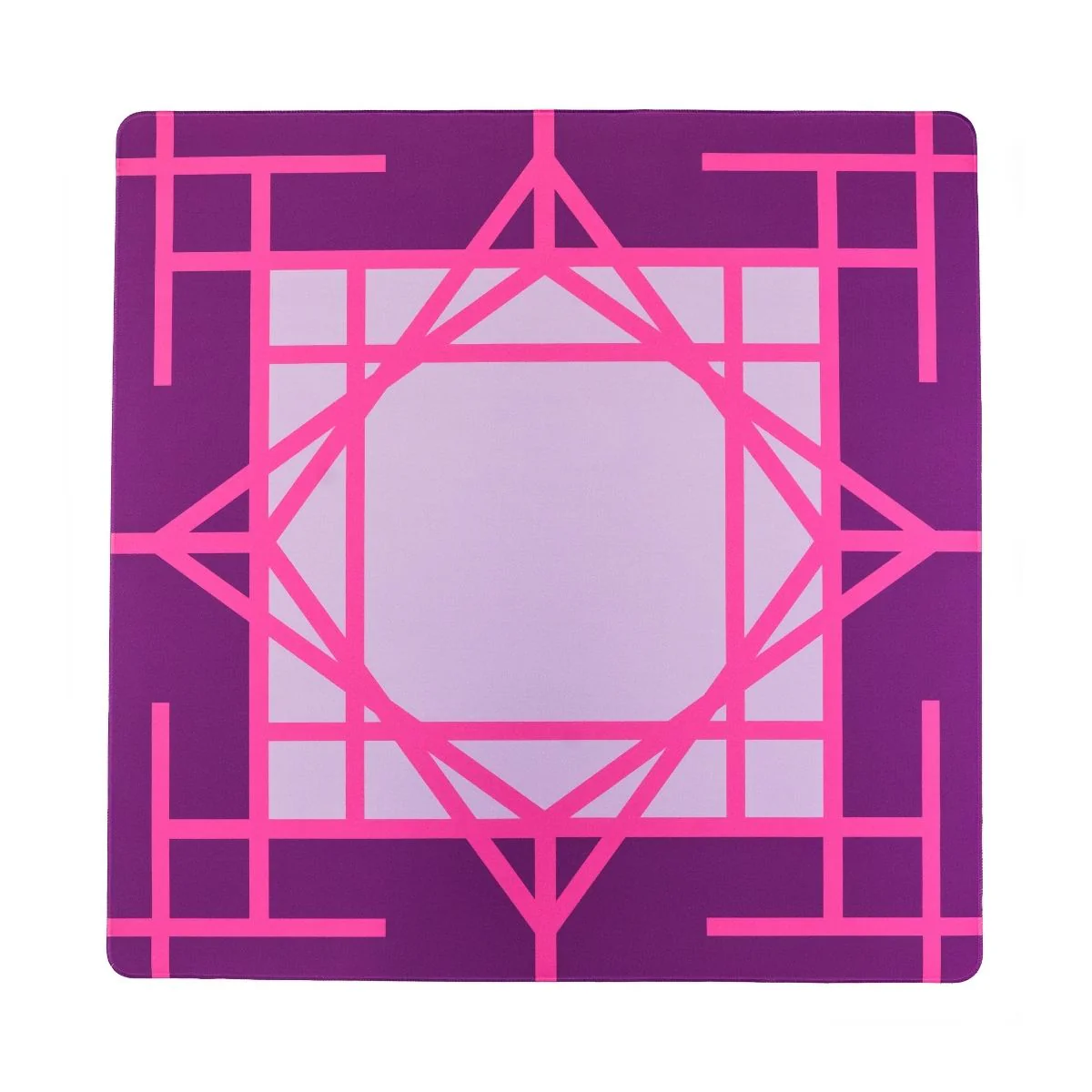 Lilac and pink Garden mini travel mahjong mat — double sided 21 x 21 mat