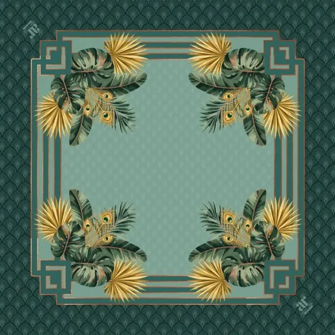 Midnight Peacock Mahjong Mat