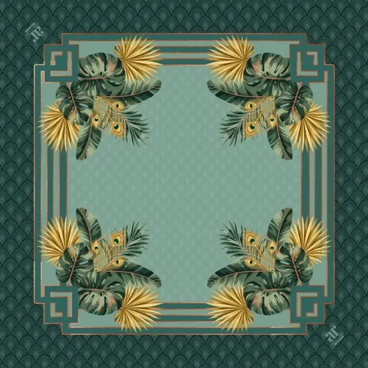 Midnight Peacock Mahjong Mat