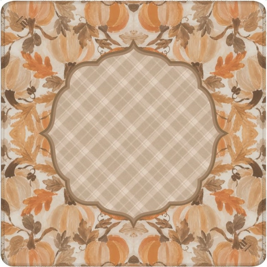 Pumpkin Plaid Mahjong Mat