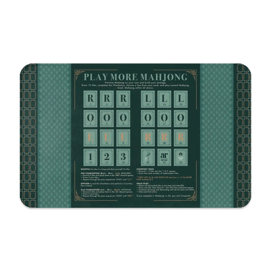 Green Light Gatsby solo play mahjong mat — alternate view