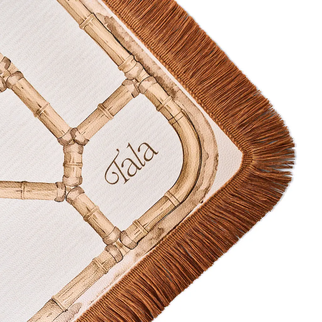Veranda Mahjong Mat with Fringe - Bamboo