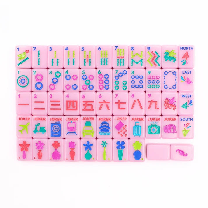 "Go Anywhere" Travel Mahjong Tiles - Pink
