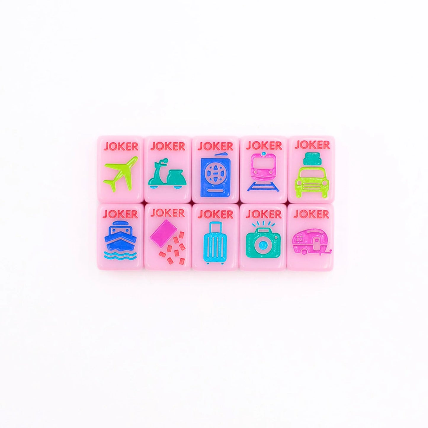 "Go Anywhere" Travel Mahjong Tiles - Pink