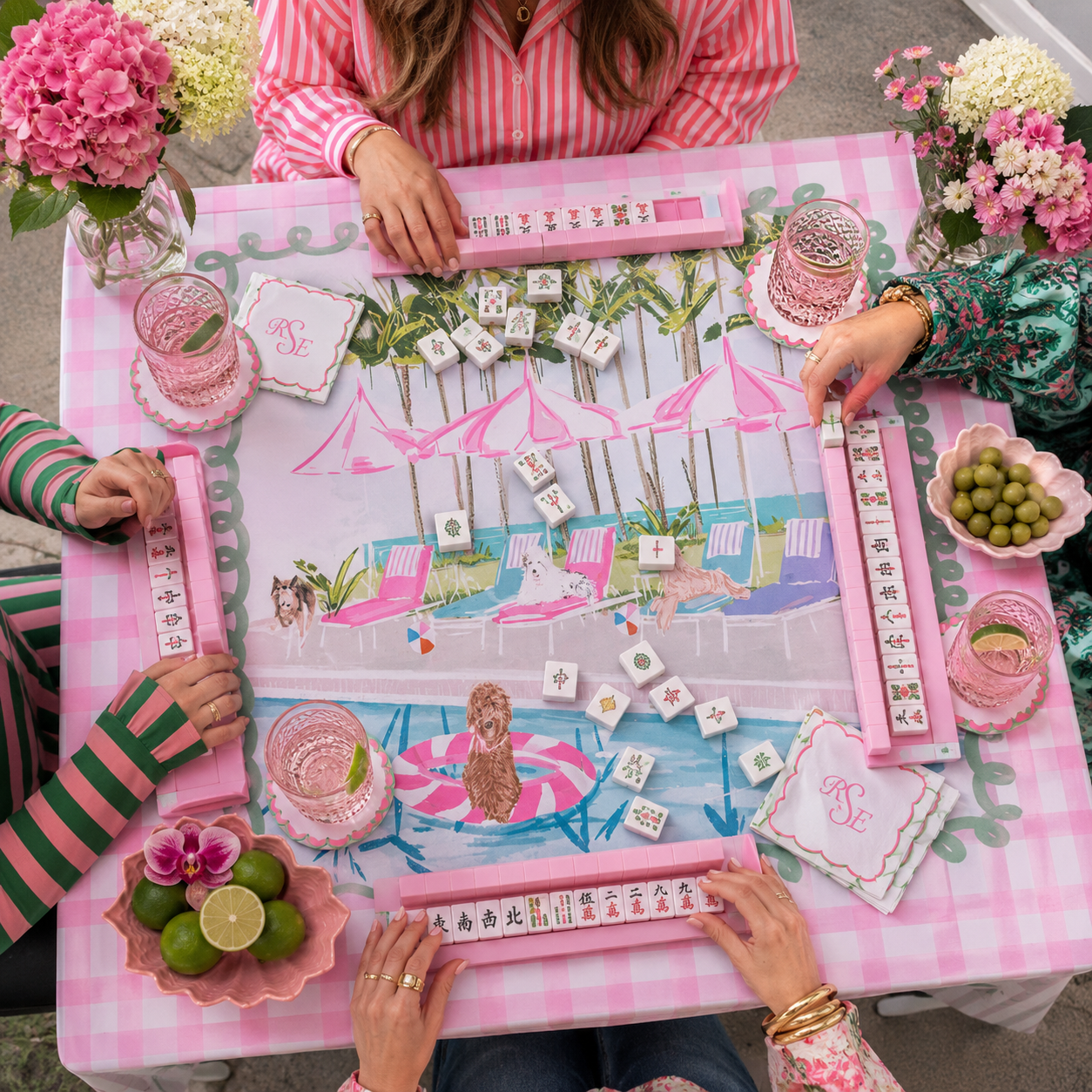 Pool Pawty Mahjong Mat