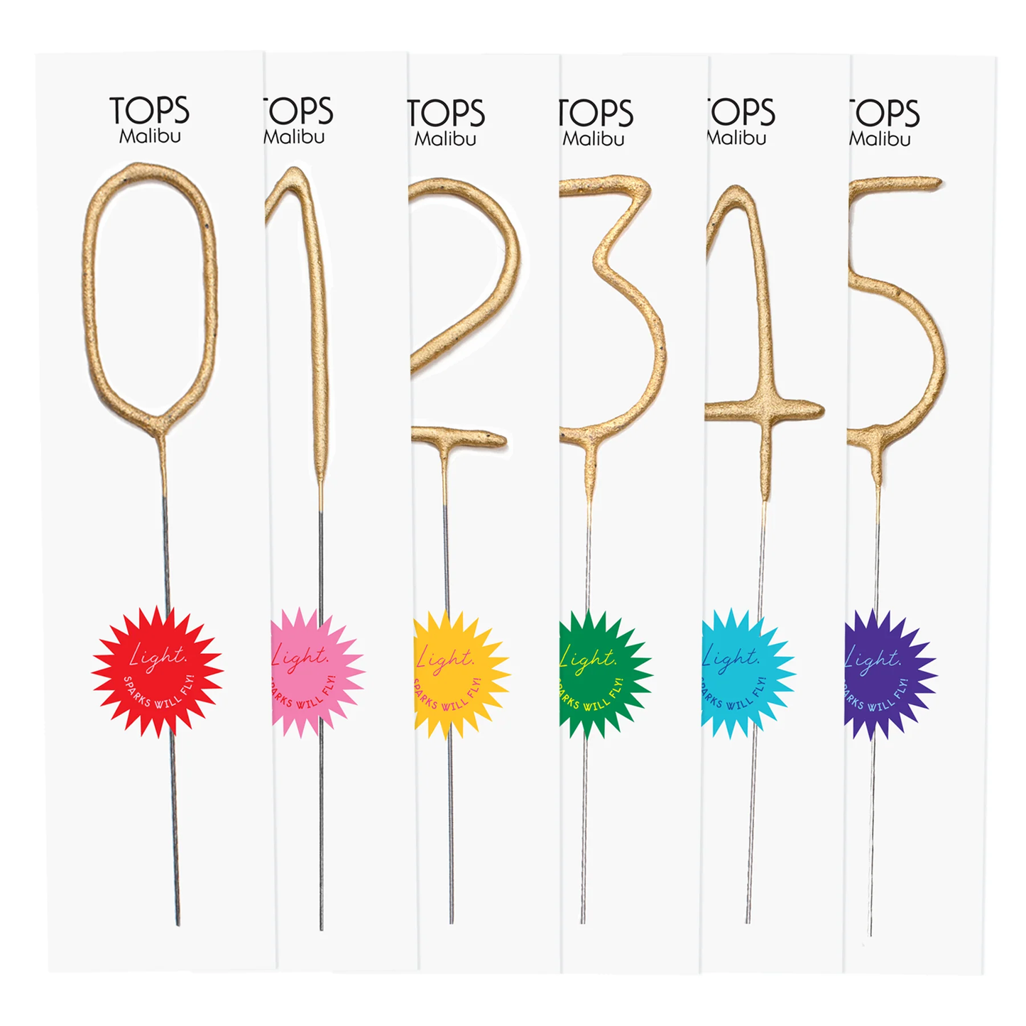 Sparkler Candles - Numbers 0-9